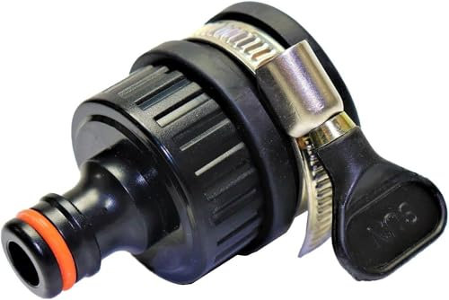 B2C Universal Tap Connector Adapter Mixer Kitchen Garden Hose Pipe Joiner Fitting 1/2 - Fits MOST kitchen taps (Rubber type)