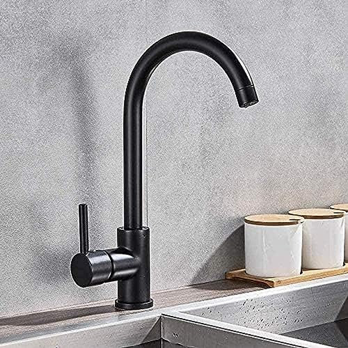 SFEWF Faucet Low Pressure Mixer Tap 360 ° Rotating Tap Faucet Kitchen Tap Single-Lever Mixer for Kitchen Sink-Low Pressure Chrome
