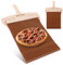 LDXDRU Lot de 2 pelles à pizza 58 x 30 cm - Avec poignée et chiffon de cuisson - Pelle à pizza coulissante - Revêtement antiadhésif - Pour pain, gâteau