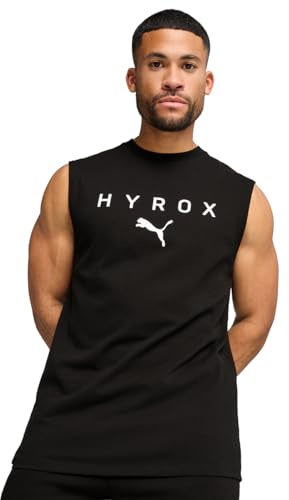 PUMA Herr x HYROX Cut-Off Tanktop, svart, M