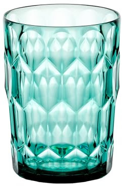 Guzzini - Vanity, bicchiere alto, decoro 3, acquamarina, in Bio-based SAN e Bio-based SMMA - ACQUA