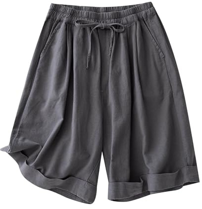 Pantalon décontracté pour femme avec poches, pantalon trois-quarts confortable pour le quotidien, parfait avec les t-shirts, printemps, été, automne, pantalon stretch pour femme, bleu, gris, M
