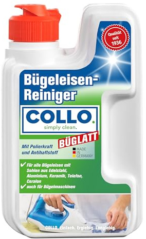 COLLO BÜGLATT Bügeleisen Reiniger 125ml I Reinigungsmittel für die Bügeleisen Pflege I Entfernt Kalk & haftende Rückstände I Einfaches, glattes Bügeln