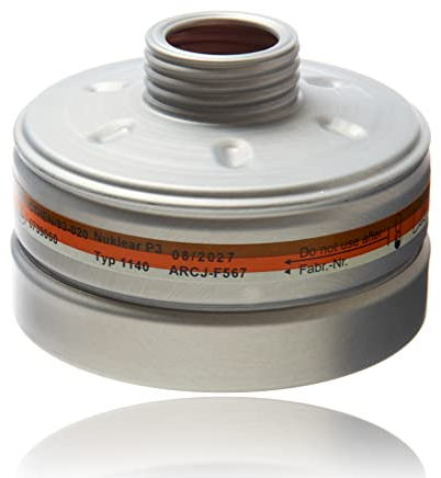 Dräger A2-P3 Nuclear/Reactor RD 40mm Gas Mask Filter | 40mm NA-to-Filter Cartridge for Dräger X-plore 6300 Full Face Mask | Vapour Gas Decon Full Face Respirator Filter | EN 143 + EN 14387