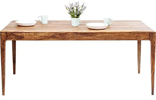 Kare Design Brooklyn Nature Tisch, Braun, 4-6 Personen, Handgearbeitet, Langlebiges Massivholz, Skandi-Style, Esszimmertisch, Großer Schreibtisch, Konferenztisch für Büro, 76x90x175 cm (HxBxT)