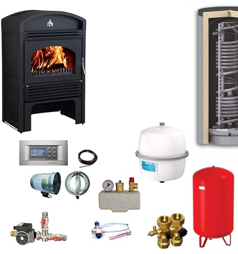 EuroTeplo Wassergeführter Kaminofen | Valencia | Hygiene-Set 18 kW