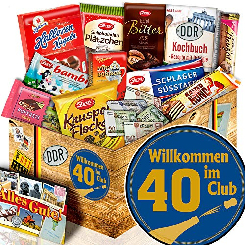 Wilkommen im Club 40 / DDR Schokoladenbox/Geschenke zum 40 Geburtstag