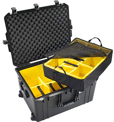 Peli Air 1637 Trolley mit Einteilungssystem, schwarz, Schutzkoffer, Fotokoffer, wasserdicht, IP67, Divider Set