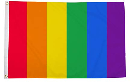AZ FLAG - Drapeau Arc En Ciel Vertical - 150x90 cm - Drapeau Lgbt Gay 100% Polyester Avec Oeillets Métalliques Intégrés - Pavillon 110 g