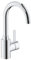 GROHE Eurosmart Cosmopolitan, Waschtischarmatur hoch, wassersparend (Wasserhahn für das Bad, Badarmtur mit Pop-Up Ablauf, 30cm hoch, einfache Installation am Waschbecken), chrom, 23933001