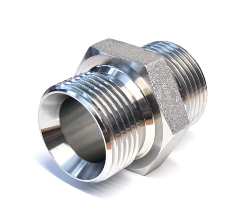 Adaptador hidráulico macho/macho igual – 6 tamaños de 0.12 pulgadas BSP a 1 pulgada BSP ((4) BSP de 0.5 pulgadas a 0.5 pulgadas BSP)
