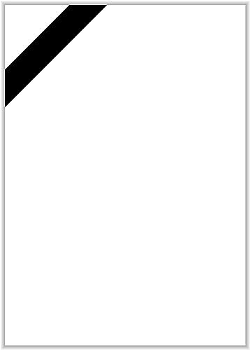 Briefpapier Trauer DIN A4 - Trauerbrief und Kondolenz-Papier 20 Blatt - Motiv Nr. 205 | 80g/m²