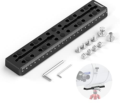 NEEWER 9/230mm Rail Bar Vixen Style Dovetail Plate, Metal Mounting Plate Saddle with M6 1/4 3/8 Camera Screw for Telescope Mount Adapter OTA Equatorial Tripod Sky Astrophotography, QR003