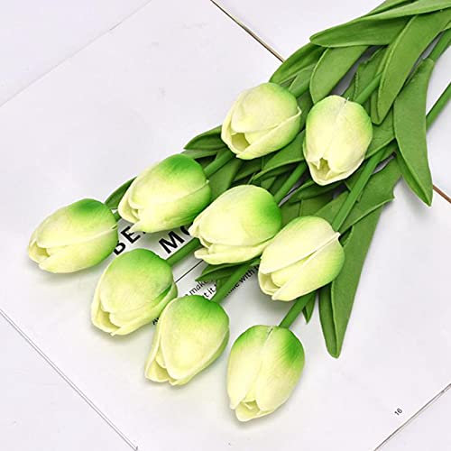 ZEYRU 5 Stück PU-künstliche Blumen zum Selbermachen, Tulpenkranz, fühlt Sich echt an, BoFake-Blumen für Frühling, Party, Hochzeit, Dekoration, Heimbedarf, 5 Stück, Farbe 14