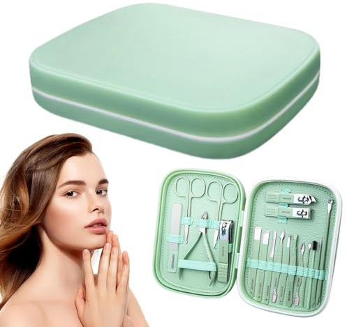 Juego de manicura, conjunto completo de manicura cortaúñas adecuado para viajes, productos de limpieza corporal, conjunto de para viajes de negocios, salón, hogar, Holdes