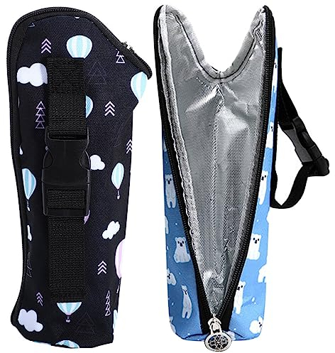 HAPINARY 2stücke Babyflaschentasche Isoliert Für Milchflaschen Tragbare Thermotaschen Für Ausflüge Fütterungstaschen Wasserabweisend Leichte Packtaschen Mit Reißverschluss Für Organisation