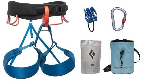 BLACK DIAMOND Men's Momentum Harness Package, Blue, S