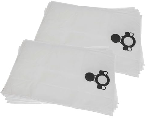 vhbw 10x Staubsaugerbeutel kompatibel mit Mirka 1230 PC | 1242 M, 1230 M AFC, 1230 L AFC Staubsauger - Mikrovlies, 52,5cm x 39cm Weiß