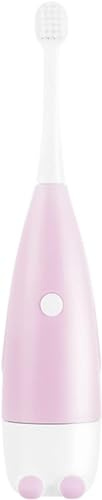Kids Electric Toothbrushes with Replacement Brush Head Waterproof Battery Powered Portable Electronic Toothbrush Dental Care Cleaning for Boys Girls /600 (Color : Pink)