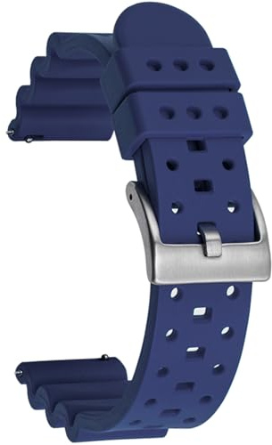 Niziruoup Correa Reloj Caucho Flúor Suave Duradera Caucho FKM Goma Fluorado 18mm 20mm 22mm 24mm Liberación Rápida Correa Reloj Diver Pulseras Deportiva Correa de Repuesto para Hombre Mujer