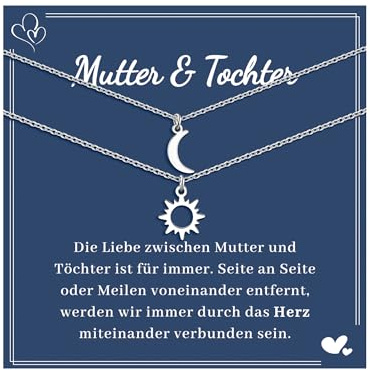 MANVEN Mutter Tochter Geschenk Halskette Mama Tochter Muttertag Geburtstag