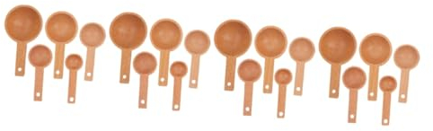 Cabilock 4 Set Di Misurini in Legno Per Barattoli Cucchiaino Per Fagioli Piccoli Misurini in Legno Per Barattoli Misurazione Degli Ingredienti Da Forno 5 Pezzi*4