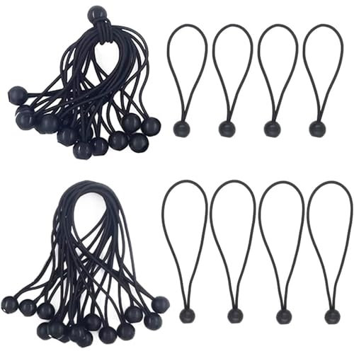 Qulamrdk Spanngummis Mit Kugel Gummiseile Spanngummi Kurz Planenspanner Expander Geeignet Zum Befestigen Von Vorhängen, Drähten, Planen und Planen(A,30)