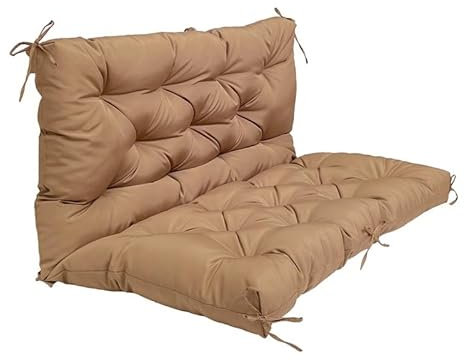 Dickes Outdoor-Schaukelkissen für 2- und 3-Sitzer-Gartenbank mit Rückenlehne, rutschfestes Ersatz-Sitzkissen für Terrassenmöbel, überfüllte Liegestuhlmatten