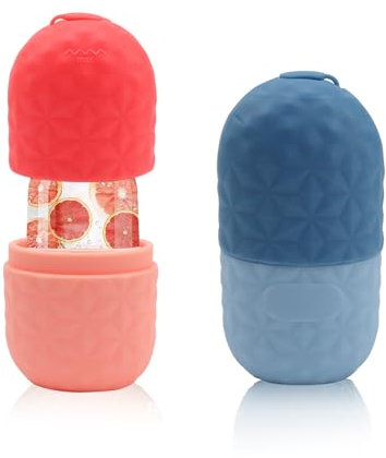 YFaith Ice Roller Visage, 2 Pièces Rouleau Glace pour Visage, Silicone Facial Rouleaux de Glace, Facial Ice Roller Portable, pour Soulager Douleur Dentaire et Raffermir Visage