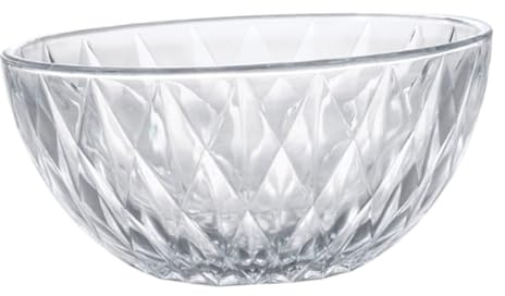 Alipis Crystal Diamond Salad Bowl Glass Bowl for Home Use Fruit Serving Diamond Pattern for Salad and Fruit Scenarios