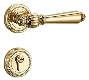 WTKYNULE Serratura for porta interna con serratura divisa for camera da letto, maniglia for porta silenziosa magnetica con anima in rame, serratura for portafinestra(Bfreshbrightchromeplating)