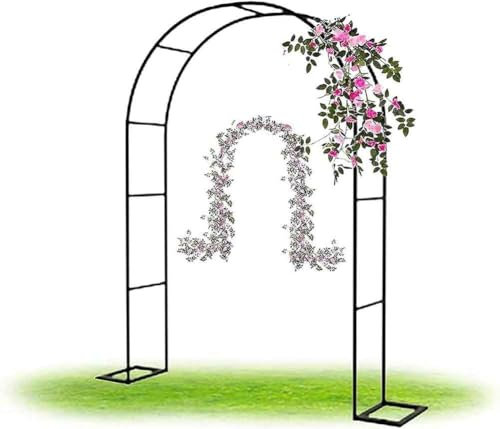 WCQSYY Arche De Plante Grimpante Arche De Jardin en Métal Arche À Rosiers en Treillis Pergola Arceau De Mariage pour Décoration Plante Vignes De Extérieur,Blanc,W1.4M*H2.3M
