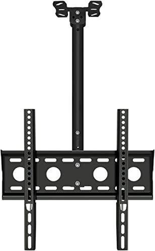 Supporto TV sospeso, Supporto TV soffitto Multifunzione Regolabile, Girevole, inclinabile ed Estensibile, Adatto a TV a Schermo Piatto 32 a 50 Pollici, Montaggio a soffitto, Supporto TV Nero.