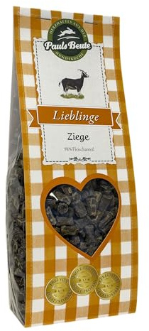 Pauls Beute Lieblinge Ziege | Hundeleckerli mit 98% Ziegenfleisch | 500g | Getreidefreie Hunde Snacks mit Apfel & Meersalz | Ideale Belohnung für Training & Zwischendurch | Ohne Zusatzstoffe