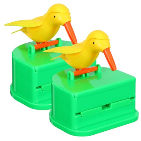 Cabilock Dispensador Automático de Palillos Forma de Pájaro Diseño Creativo de Plástico, 2 Piezas para Restaurantes y Picnics al Aire Libre