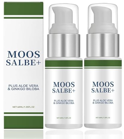 Moossalbe Plus,Antifaltencreme Soforteffekt,Anti aging Creme Gegen Falten,Gegen Hautunreinheiten und Hautglanz Mooscreme Natürliche Aloe Vera,Falten Gesichtsfaltencreme für alle Hauttypen (2PC, 40ML)