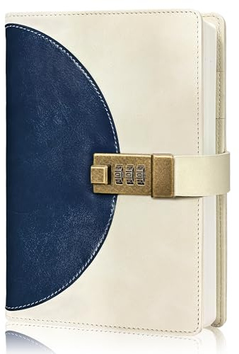 BIROYAL A5 Tagebuch mit Schloss - Tagebuch für Erwachsene mit 256 Seiten, 120gsm Papier - Hardcover Notizbuch für Frauen & Männer - Journal Buch mit Schloss - Bullet Journal, Notebook