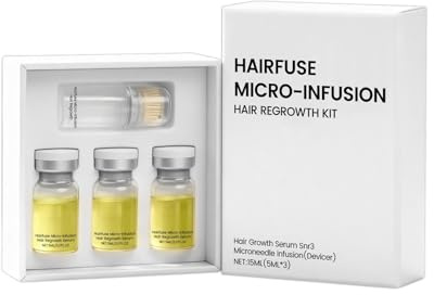Hårtillväxtsystem, Micro-infusion Hair Regrowth Kit, Microneedling hårväxtserum, färglös mikroinfusionsteknik för hårväxt, stärker rötterna