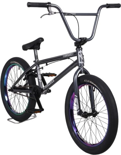 KHE Unique FC PRO 20 Zoll BMX 10,3 kg – 100% CrMo Butted Rahmen – Freecoaster Nabe – 48 Spline Hohlkurbel – MID BB – Oil Slick Felgen – Street BMX