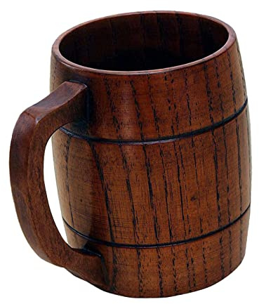 SZLIFE Boccale Da Birra Vintage in Legno - Boccale Artigianale per Uomo, Donna/Bar, Casa, Ufficio
