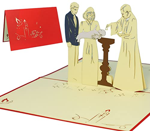POP UP 3D Karten Grußkarten Glückwunschkarte Zur Taufe, N103