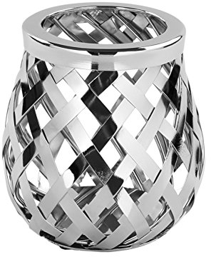 Fink Otis/Windlicht, Edelstahl/H.15cm, D.14cm mit Glasaufsatz