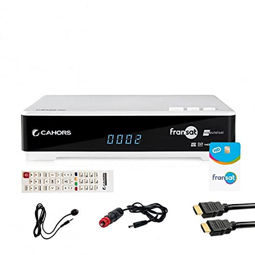 CAHORS - CAHORS VEOX Receptor satélite HD + Tarjeta FRANSAT + Cable 12V + Cordón HDMi 2M + Depor IR - VEOXFULLPACK