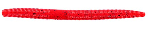 Yamamoto 5 SENKO RED W/ LARGE BLACK & RED FLAKE (10 PACK)