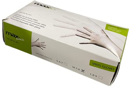 100 Stück Vinyl Handschuhe - puderfrei in S,M,L oder XL (Medium (M))