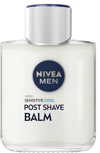 NIVEA MEN Sensitive Cool Post Shave Balm (100ml), After Shave Balm for Men With Cooling Effect, Men's Skin Care, Sensitive Skin Shaving Essentials