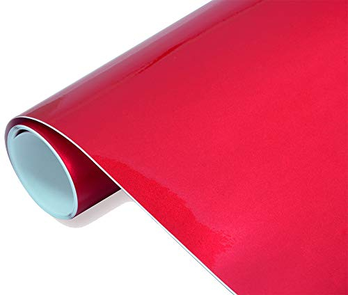 Neoxxim 13,5€/m2 Premium - Auto Folie - Hochglanz METALLIC Rot 1000 x 150 cm Folie - blasenfrei Lackfolie Lackschutzfolie