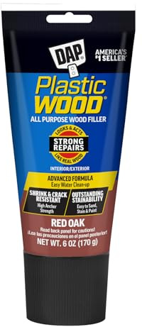 DAP Plastic Wood All Purpose Latex Wood Filler, Red Oak, 6 Oz (7079800583)