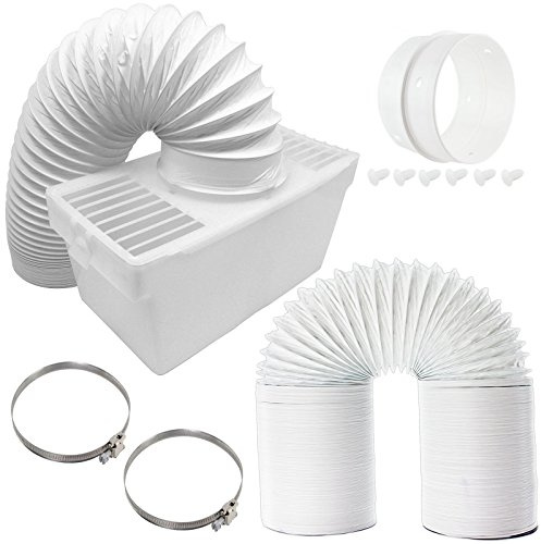 SPARES2GO Universal Tumble Dryer Condenser Vent Box + Extra Long 10m Vent Hose Pipe (4 / 100mm)