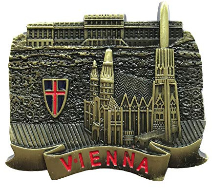 Wien Österreich 3D Metall Kühlschrank Magnet Reise Souvenirs Kühlschrank Magnet Home und Küche Dekoration Magnetaufkleber Kollektion